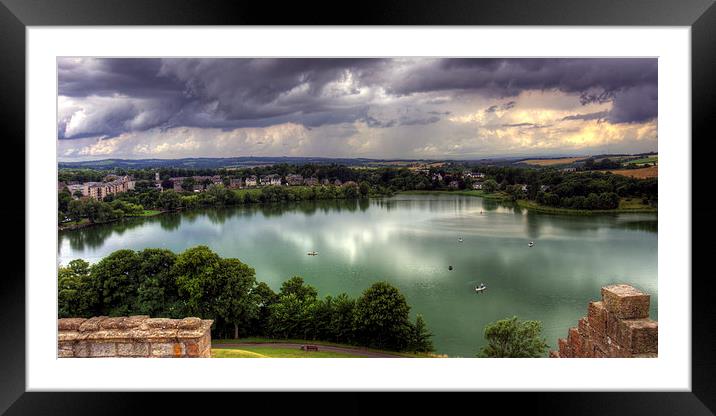 Storm Clouds over Linlithgow Loch Framed Mounted Print by Tom Gomez