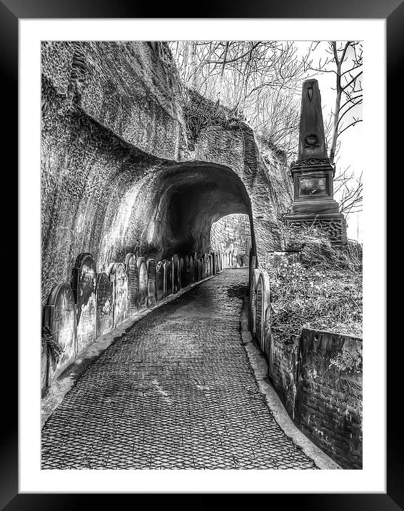 Spooky tunnel Framed Mounted Print by Paul Madden