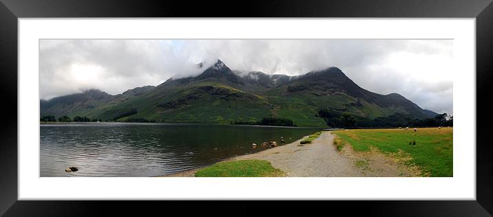Buttermere panorama Framed Mounted Print by eric carpenter