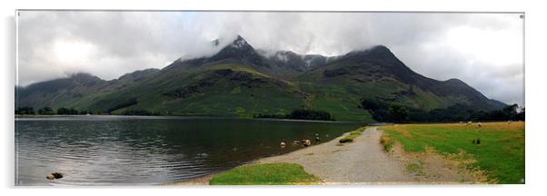 Buttermere panorama Acrylic by eric carpenter