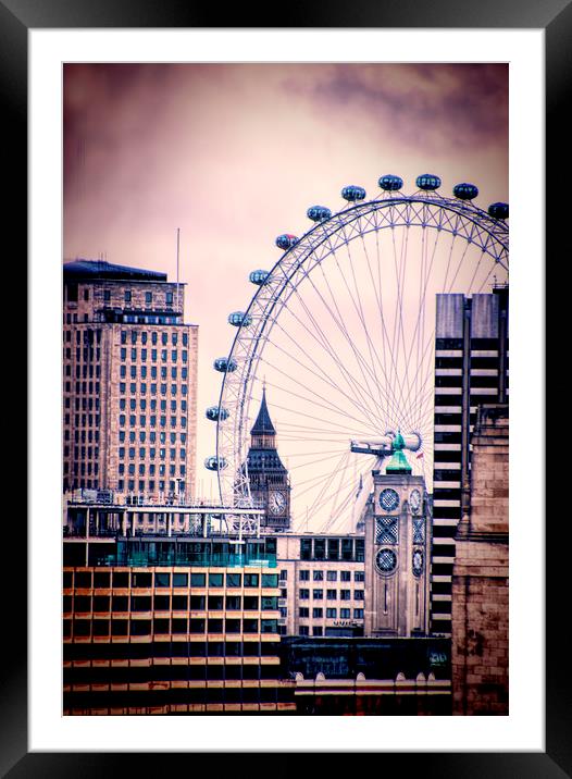 London Skyline. Framed Mounted Print by Becky Dix