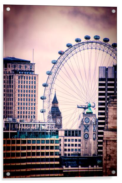 London Skyline. Acrylic by Becky Dix