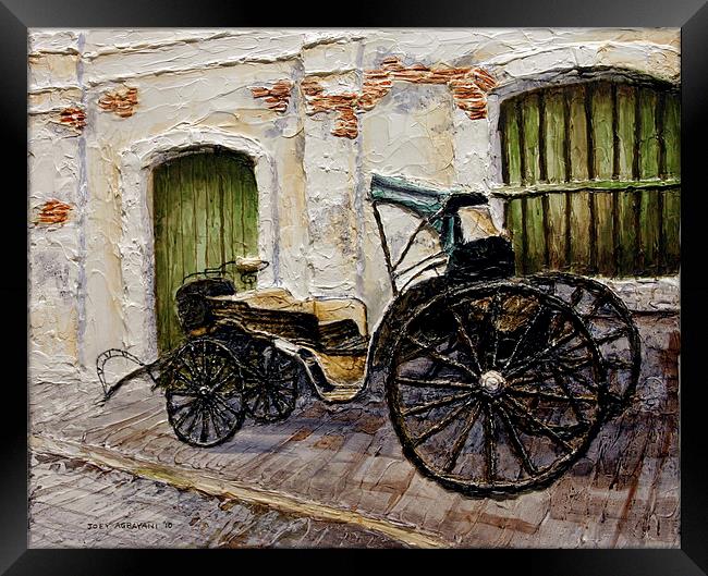 Vigan Carriage 2 Framed Print by Joey Agbayani