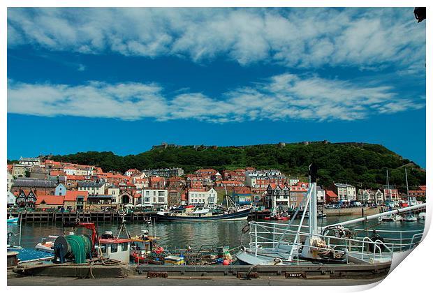 Fishing Port Of Scarborough Print by Mark Lee