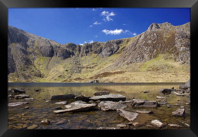 Llyn Idwal and the Glyders Framed Print by James Ward