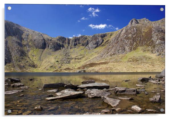 Llyn Idwal and the Glyders Acrylic by James Ward