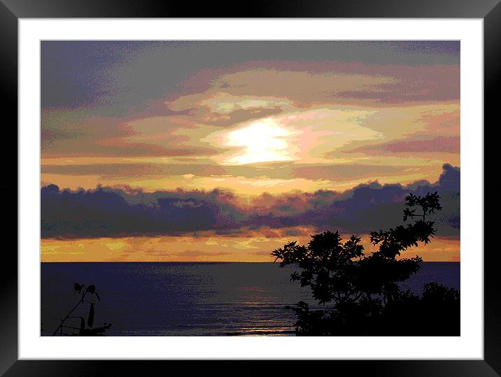 Colorful Sky in the Late Afternoon Framed Mounted Print by james balzano, jr.