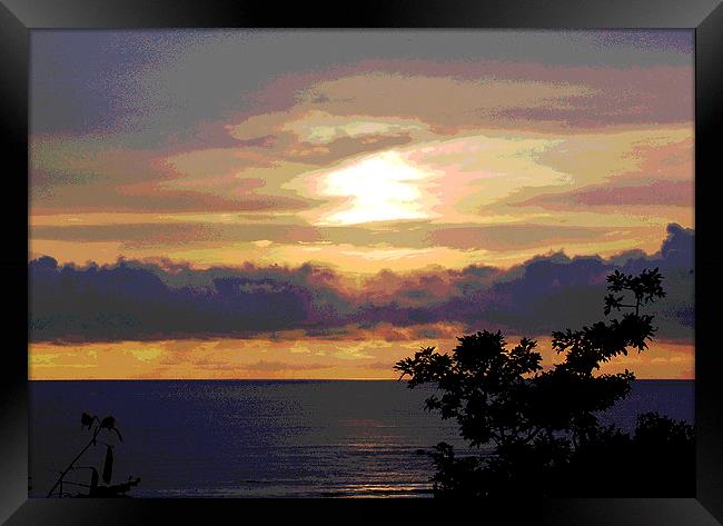 Colorful Sky in the Late Afternoon Framed Print by james balzano, jr.