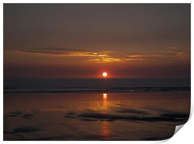 Reflections of the sunset Print by Pete Moyes