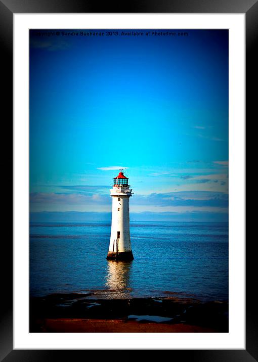 Perch Rock Lighthouse 2 Framed Mounted Print by Sandra Buchanan