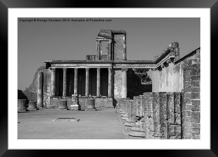 Pompeii 002 Framed Mounted Print by George Davidson