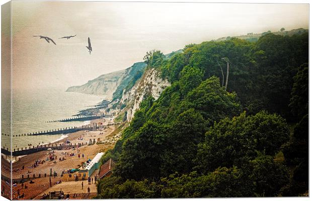 Misty Afternoon In Eastbourne Canvas Print by Chris Lord