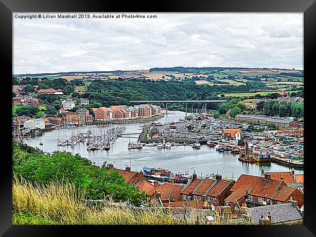 Whitby Harbour. Framed Print by Lilian Marshall