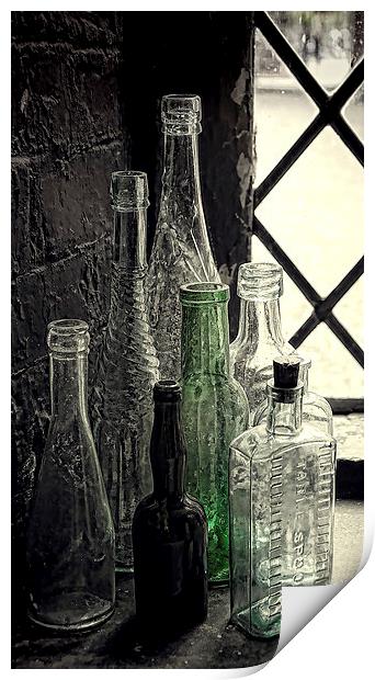 One green bottle Print by Rick Lindley