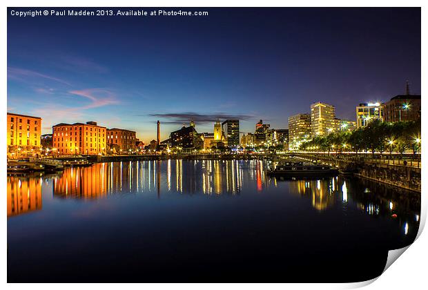 Salthouse Dock Liverpool Print by Paul Madden