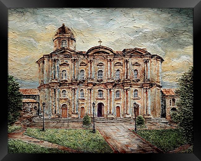 Basilica de San Martin de Tours Framed Print by Joey Agbayani