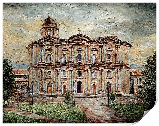 Basilica de San Martin de Tours Print by Joey Agbayani