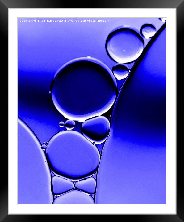 Bubbles In Blue Framed Mounted Print by Brian  Raggatt