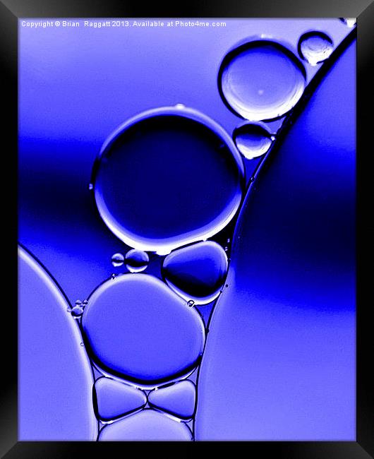 Bubbles In Blue Framed Print by Brian  Raggatt