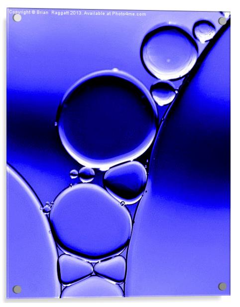 Bubbles In Blue Acrylic by Brian  Raggatt