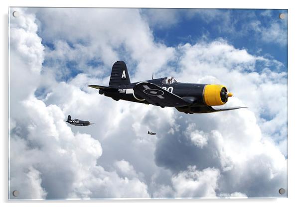 Vought Corsair - Strike Mission Acrylic by Pat Speirs