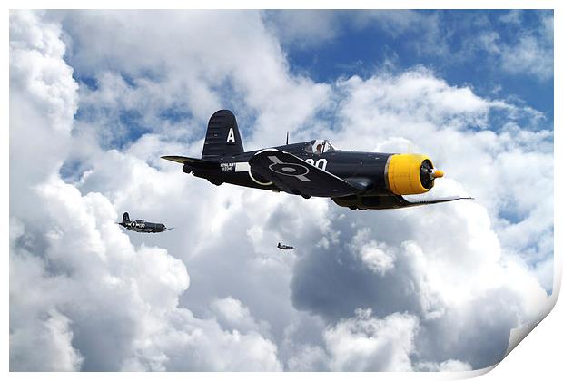 Vought Corsair - Strike Mission Print by Pat Speirs