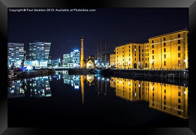 Canning Dock clear night Framed Print by Paul Madden