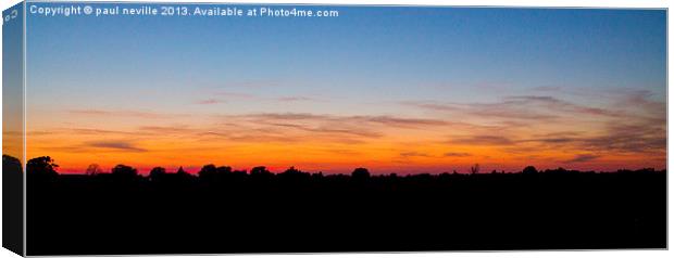 sunset2 Canvas Print by paul neville