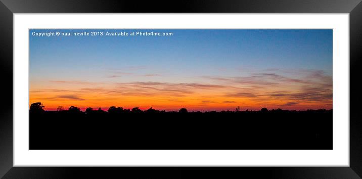 sunset2 Framed Mounted Print by paul neville