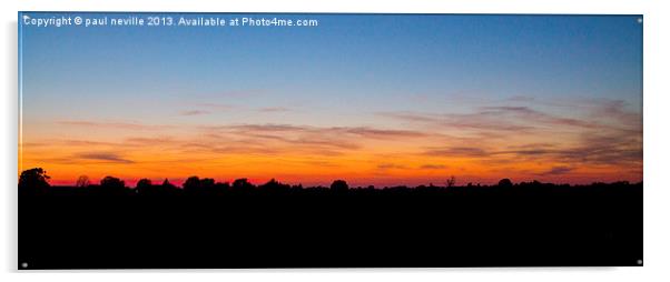 sunset2 Acrylic by paul neville
