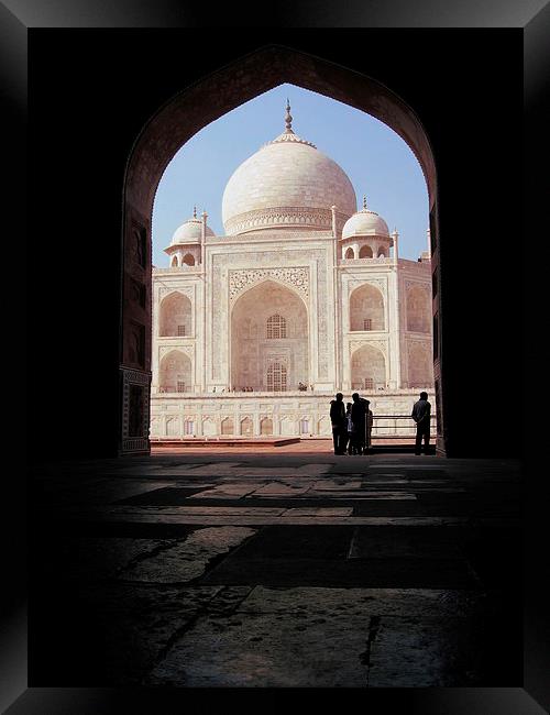 Spying on the Taj Mahal Framed Print by Sophia Yarwood