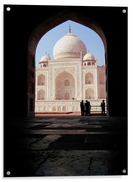 Spying on the Taj Mahal Acrylic by Sophia Yarwood