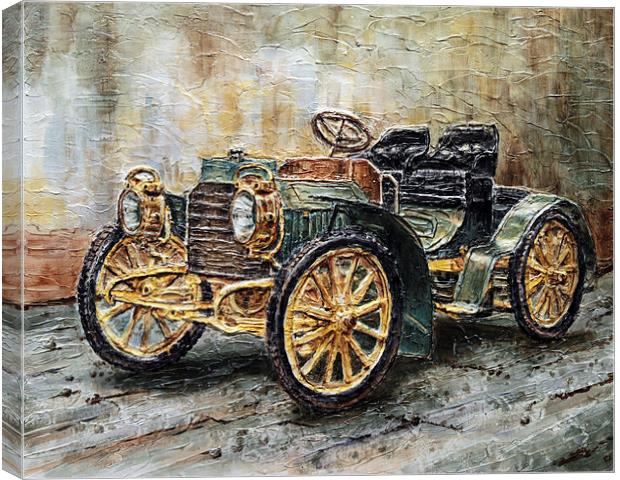 1901 Mercedes Benz Canvas Print by Joey Agbayani