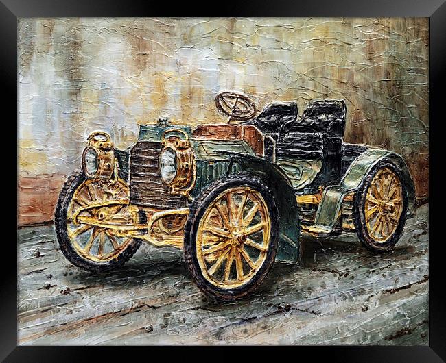 1901 Mercedes Benz Framed Print by Joey Agbayani