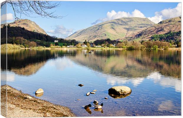 Spring at Grasmere Canvas Print by John Hare