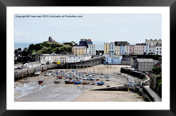 Artistic view of Tenby Harbour Framed Mounted Print by Frank Irwin