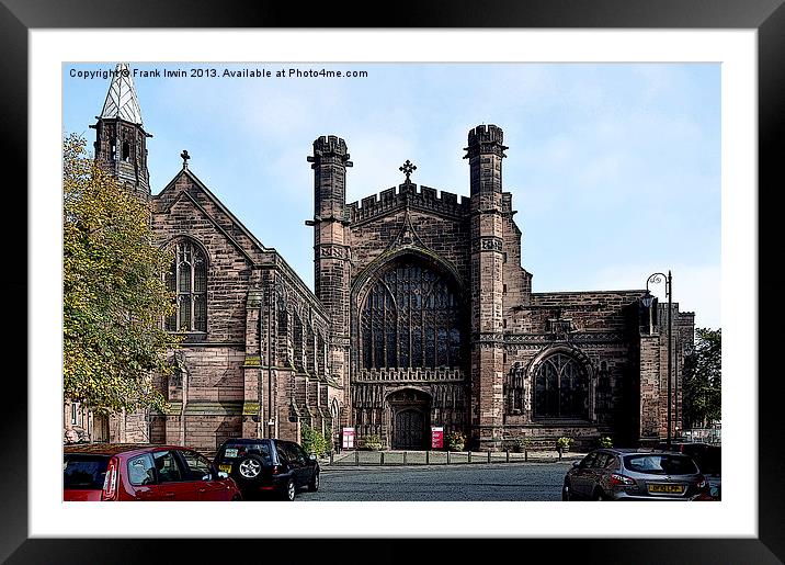 Art work of Chester Cathedral Framed Mounted Print by Frank Irwin