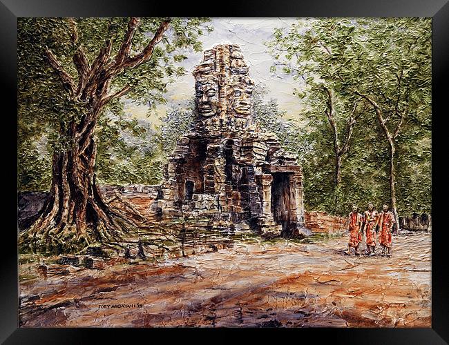 Angkor Temple Gate Framed Print by Joey Agbayani