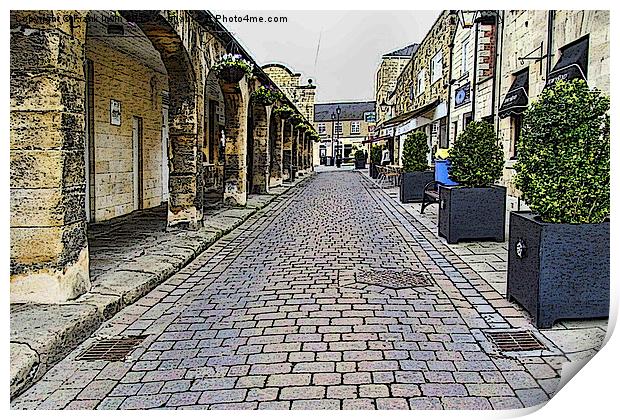 Artistic Wetherby Street Scene Print by Frank Irwin