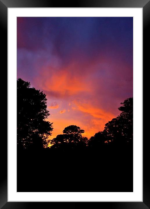 Sky of Fire Framed Mounted Print by Chris Wooldridge