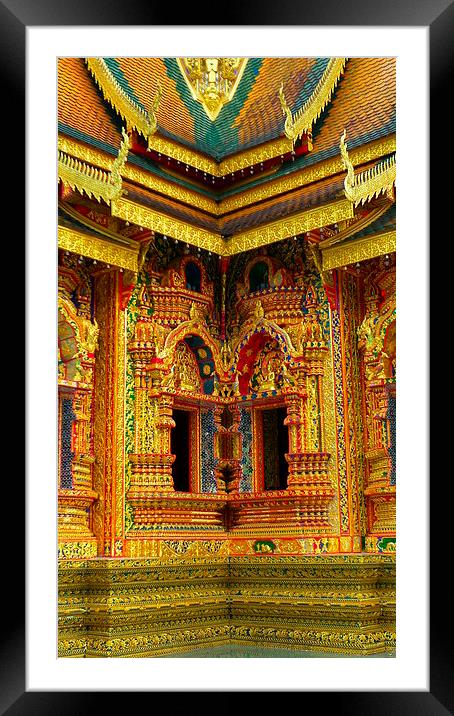Thai Temple Framed Mounted Print by Sophia Yarwood