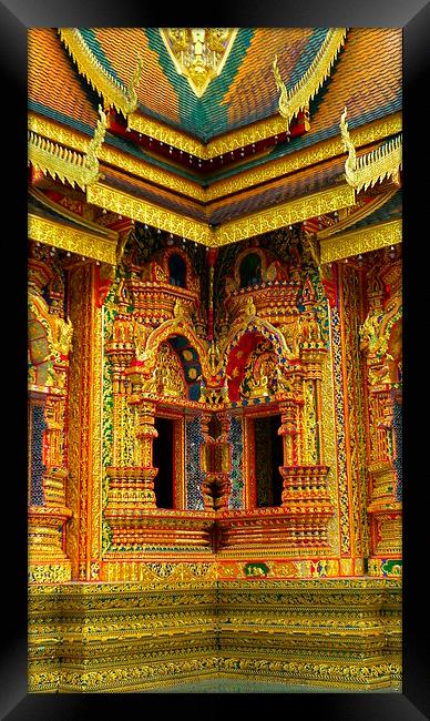 Thai Temple Framed Print by Sophia Yarwood