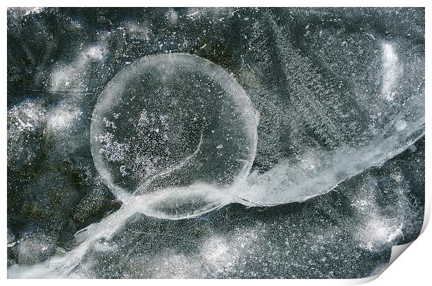 Ice Fishing hole Print by Steven Ralser