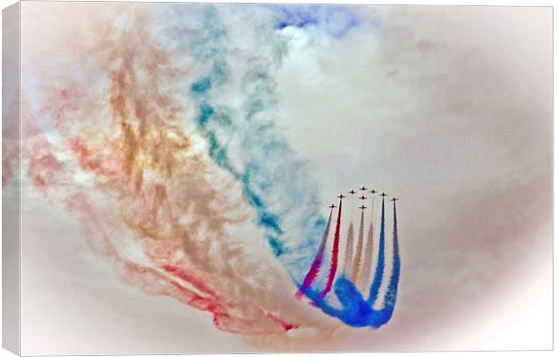 Red Arrows Canvas Print by David Martin