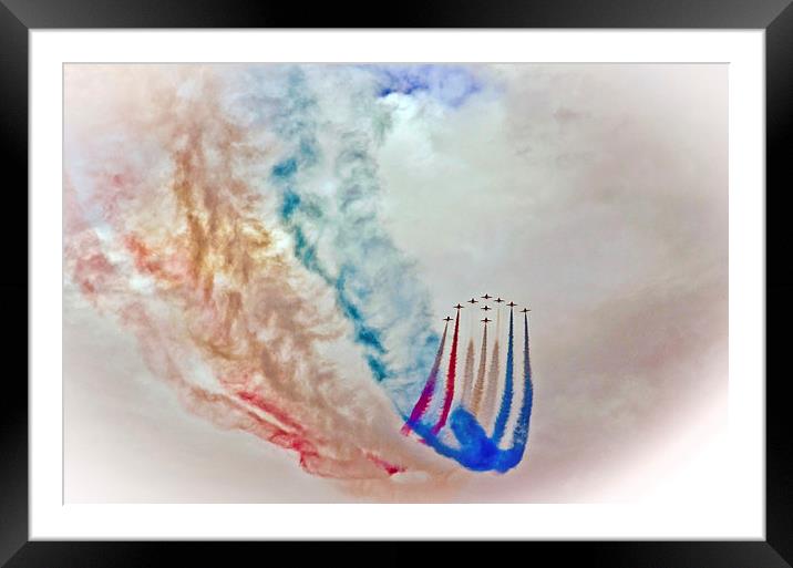 Red Arrows Framed Mounted Print by David Martin