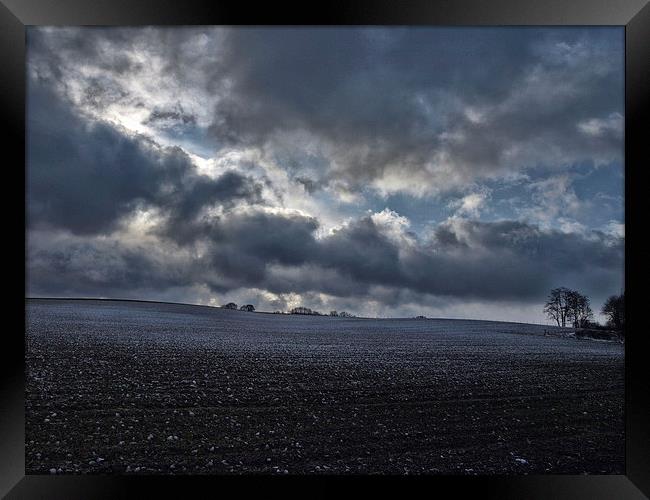 a touch of snow Framed Print by Jo Beerens