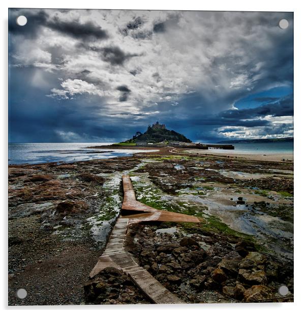 St Michaels mount Acrylic by Brett Trafford