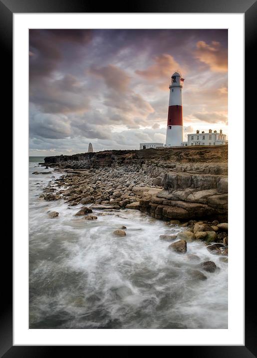 Portland Bill at Last Light Framed Mounted Print by Chris Frost