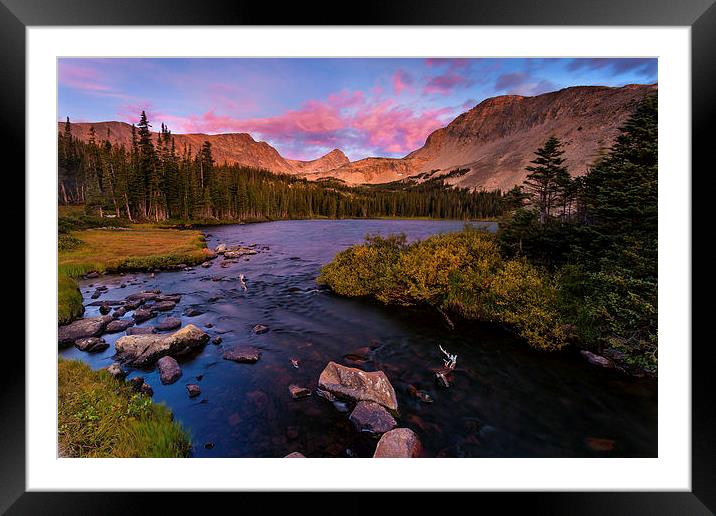 Color over Indian Peaks Framed Mounted Print by Steven Reed