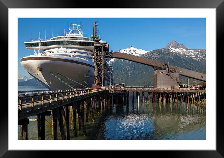 The port of Skagway, Alaska Framed Mounted Print by Plamen Stefanov